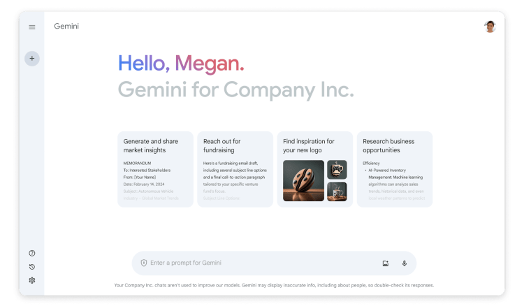 为企业提供生成式AI服务，谷歌发布企业级人工智能产品Gemini for Workspace